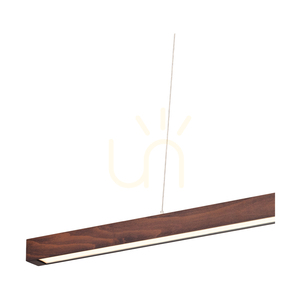 Smal Single 2xLED 3000K 28,5 W Pendelleuchte, Buche und Walnussholz / transparentes PVC-Kabel mit Touch-Dimmer, 100 cm small 1