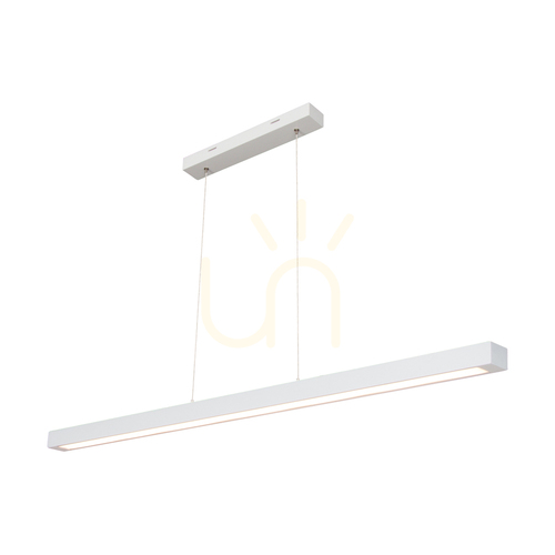 Prüfen Smal 2xLED 3000K 34,5 W Pendelleuchte, weißes Buchenholz / transparentes PVC-Kabel mit Touch-Dimmer, 110 cm