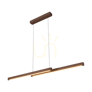 Kleine Doppel-Pendelleuchte 2xLED 3000K 22,5 W, Birke/transparentes PVC-Kabel mit Touch-Dimmer, 120 cm small 1