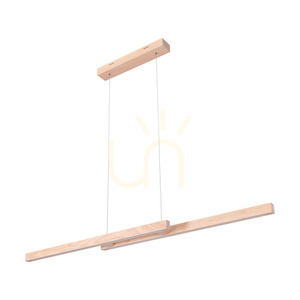 Kleine Doppel-Pendelleuchte 2xLED 3000K 22,5 W, Birke/transparentes PVC-Kabel mit Touch-Dimmer, 120 cm small 0