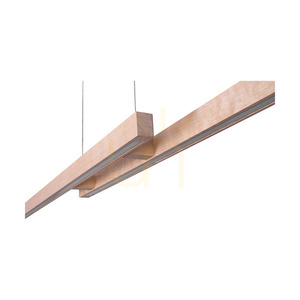 Kleine Doppel-Pendelleuchte mit 2 LEDs, 3000 K, 28,5 W, Birke/schwarzes Metall/transparentes PVC-Kabel, mit Touch-Dimmer, 150 cm small 2