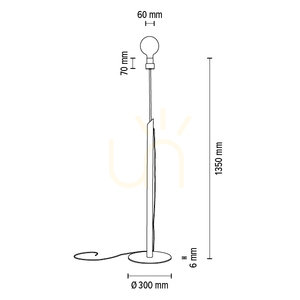 Solange Stehlampe, 1xE27, Max. 60 W, geölte Eiche/schwarzes Metall/schwarzes geflochtenes Kabel, Ø 30 cm small 6