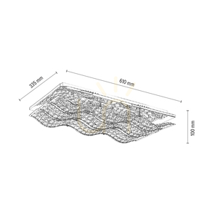 Spindel-Deckenleuchte, inklusive LED 4000 K, 24 W, Metall in Chrom/klarer Kristall, 61 cm small 4