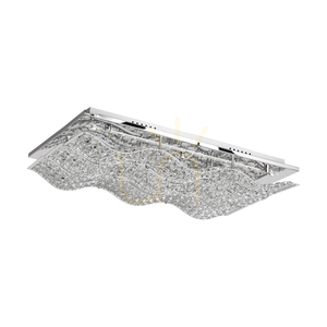 Spindel-Deckenleuchte, inklusive LED 4000 K, 24 W, Metall in Chrom/klarer Kristall, 61 cm small 0