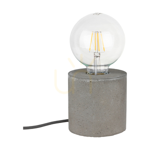 Robuste Tischlampe, 1xE27, Max. 25 W, PVC-Kabel in Betongrau/Schwarz, Ø 10 cm small 0