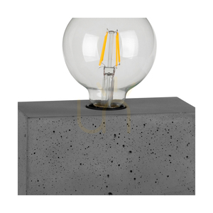 Stabile Doppel-Tischlampe, 1xE27, Max. 25 W, Betongrau/Schwarz, PVC-Kabel 18 cm small 1
