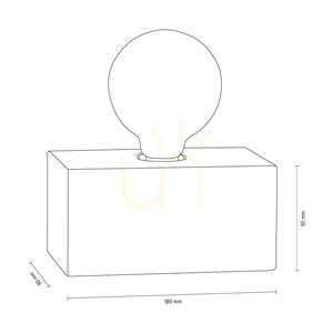 Stabile Doppel-Tischlampe, 1xE27, Max. 25 W, Betongrau/Schwarz, PVC-Kabel 18 cm small 2
