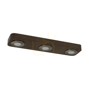 Sunniva Deckenleuchte, inklusive 3xLED 3000K 5W, Buche und Nussbaum / satiniertes Metall, 42 cm small 0
