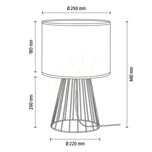 Tischlampe „Swan“, 1xE27, Max. 40 W, schwarzes Metall/schwarzes PVC-Kabel/schwarzer Lampenschirm, Ø 25 cm small 2