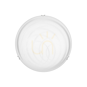 Deckenleuchte „Sydney“, 2xE27, Max. 60 W, Metall in Chromoptik/weißer Glasschirm, Ø 40 cm small 2