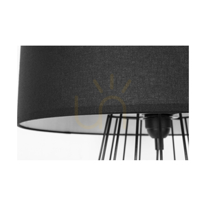 Tischlampe „Swan“, 1xE27, Max. 60 W, schwarzes Metall/schwarzes PVC-Kabel/schwarzer Lampenschirm, Ø 40 cm small 2