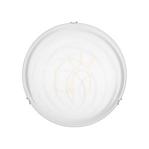 Deckenleuchte „Sydney“, inklusive 1x LED 2700K 30W, Metall in Chromoptik/weißer Glasschirm, Ø 50 cm small 2