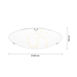Deckenleuchte „Sydney“, inklusive 1x LED 2700K 30W, Metall in Chromoptik/weißer Glasschirm, Ø 50 cm small 4