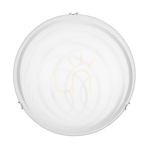 Deckenleuchte „Sydney“, inklusive 1 LED-Leuchtmittel 2700 K, 18 W, Metall in Chromoptik/weißer Glasschirm, Ø 40 cm small 3