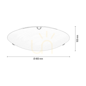 Deckenleuchte „Sydney“, inklusive 1 LED-Leuchtmittel 2700 K, 18 W, Metall in Chromoptik/weißer Glasschirm, Ø 40 cm small 5