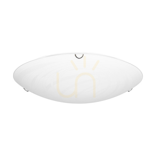 Prüfen Deckenleuchte „Sydney“, inklusive 1 LED-Leuchtmittel 2700 K, 18 W, Metall in Chromoptik/weißer Glasschirm, Ø 40 cm