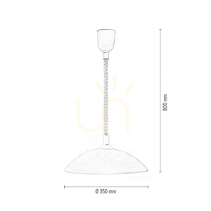 Hängeleuchte „Sydney“, 1xE27, Max. 60 W, weißer Kunststoff/weißer Glasschirm, Ø 35 cm small 2
