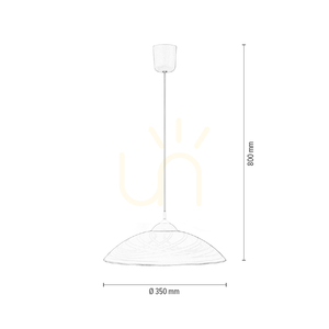 Hängeleuchte „Sydney“, 1xE27, Max. 60 W, weißer Kunststoff/weißer Glasschirm, Ø 35 cm small 4