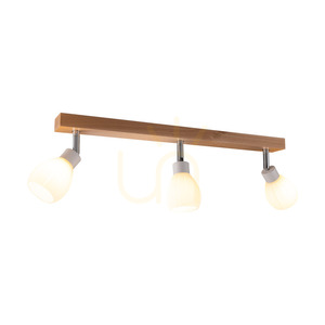 Talea Incl Deckenleuchte. 3xG9 LED, max.. 3 W, Birke/Weißmetall/weißer Glasschirm, 55 cm small 1