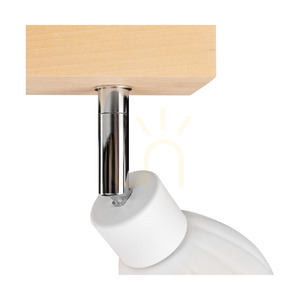 Talea Incl Deckenleuchte. 3xG9 LED, max.. 3 W, Birke/Weißmetall/weißer Glasschirm, 55 cm small 2