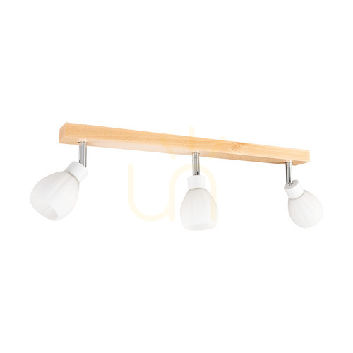 Prüfen Talea Incl Deckenleuchte. 3xG9 LED, max.. 3 W, Birke/Weißmetall/weißer Glasschirm, 55 cm