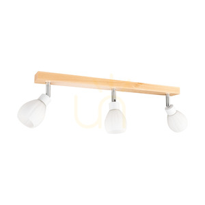 Talea Incl Deckenleuchte. 3xG9 LED, max.. 3 W, Birke/Weißmetall/weißer Glasschirm, 55 cm small 0