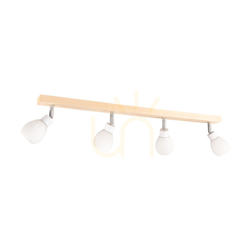 Prüfen Talea Incl Deckenleuchte. 4xG9 LED, max.. 3 W, Birke/Weißmetall/weißer Glasschirm, 78 cm