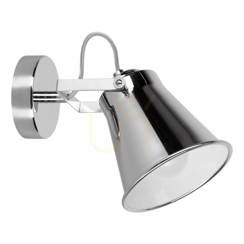 Prüfen Tekla Wandleuchte, 1xE27, Max. 60 W, Metall verchromt, 17 cm