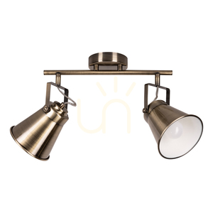 Tekla Deckenleuchte, 2xE27, Max. 60 W, Metallpatina, 39 cm small 0