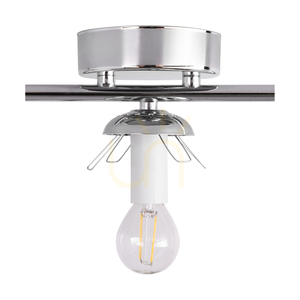 Deckenleuchte „Tilo“, 3xE14, Max. 25 W, Metall in Chromoptik/weißer Glasschirm, 54 cm small 2