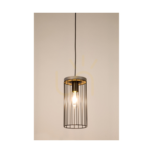 Timeo Pendelleuchte, 1xE27, Max. 60 W, grau gebeiztes Kiefernholz, PVC-Kabel/schwarz, Metallschirm Ø 15 cm small 2