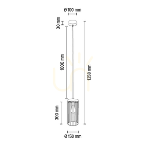 Timeo Pendelleuchte, 1xE27, Max. 60 W, grau gebeiztes Kiefernholz, PVC-Kabel/schwarz, Metallschirm Ø 15 cm small 3