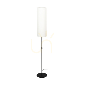 Stehlampe „Tina“, 1xE27, Max. 60 W, schwarzes Metall/schwarzes PVC-Kabel/weißer Lampenschirm, Ø 25 cm small 0