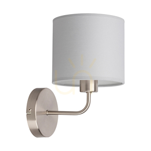 Tomi Wandleuchte 1xE27 Max. 40 W, Lampenschirm aus satiniertem Metall/hellgrau, 23 cm small 0