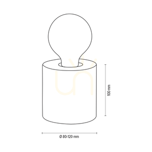 Trabo-Tischlampe, 1xE27, Max. 25 W, grau gebeiztes Kiefernholz, schwarzes PVC-Kabel, Ø 8–12 cm small 4