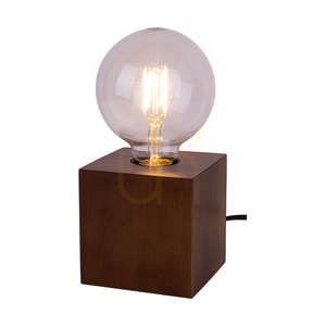 Trongo Tischlampe, 1xE27, Max. 25 W, Buchen- und Nussbaumholz, schwarzes PVC-Kabel, 10 cm small 1