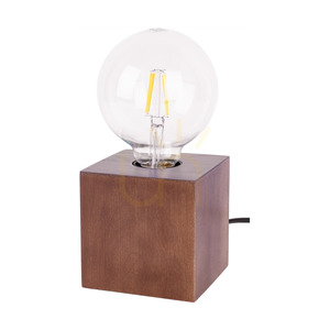 Trongo Tischlampe, 1xE27, Max. 25 W, Buchen- und Nussbaumholz, schwarzes PVC-Kabel, 10 cm small 0