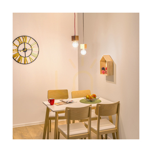 Trongo Square Pendelleuchte, 1xE27, Max. 60 W, geölte Eiche/Anthrazit, geflochtenes Kabel 10 cm small 2