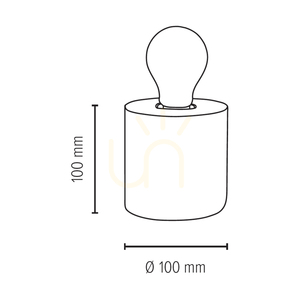 Trongo Tischlampe, 1xE27, Max. 25 W, Buchenholz/schwarzes PVC-Kabel, Ø 9,5 cm small 3