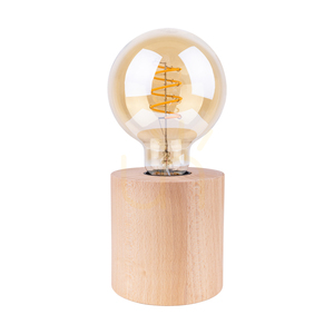 Trongo Tischlampe, 1xE27, Max. 25 W, Buchenholz/schwarzes PVC-Kabel, Ø 9,5 cm small 0