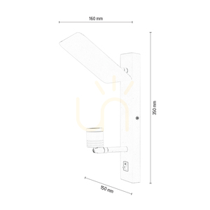 Wandleuchte „Turid“, 1xLED, 3100 K, 3 W, weißes Metall, 16 cm small 2