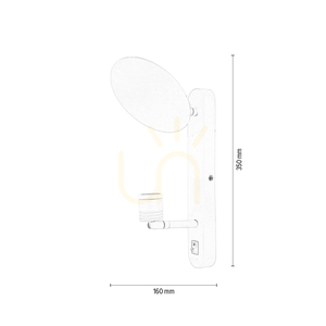 Wandleuchte „Turid“, 1xLED, 3100 K, 3 W, weißes Metall, 16 cm small 2