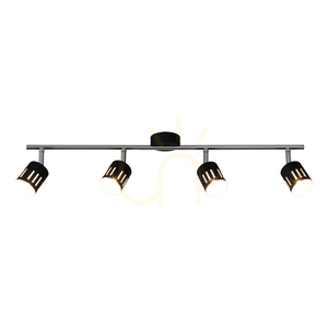 Deckenleuchte „Ulrika“, 4xG9, Max. 28 W, Metall in Chrom/Schwarz, 82 cm small 1