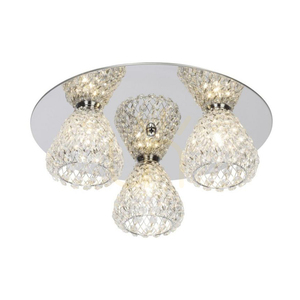 Deckenleuchte „Vegas“, 3xG9, Max. 33 W, Metall in Chromoptik/klarer Glasschirm, Ø 41 cm small 0