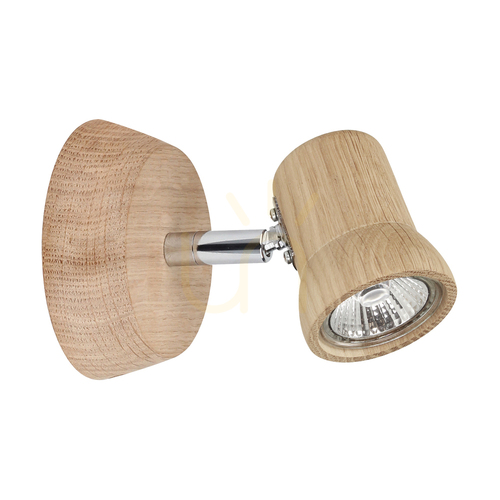 Prüfen Wandleuchte „Venla“, inklusive 1 GU10-Fassung, max.. 5 W, geölte Eiche/Chrommetall, 14 cm
