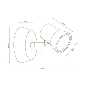 Wandleuchte „Venla“, inklusive 1 GU10-Fassung, max.. 5 W, Buchen- und Nussbaumholz / Chrommetall, 14 cm small 2