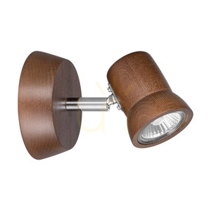 Wandleuchte „Venla“, inklusive 1 GU10-Fassung, max.. 5 W, Buchen- und Nussbaumholz / Chrommetall, 14 cm small 0