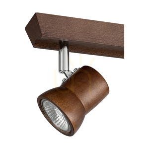 Spot Light Venla 2434276 Deckenstrahler, 2×GU10, Buchenholz in Nussbaumfarbe, 29 cm small 2