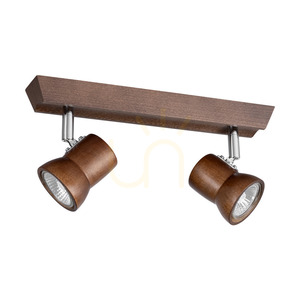Spot Light Venla 2434276 Deckenstrahler, 2×GU10, Buchenholz in Nussbaumfarbe, 29 cm small 0