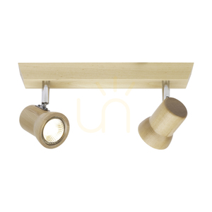 Venla Deckenleuchte, inklusive 2xGU10-Fassungen, max.. 5 W, Birke/Chrom-Metall, 29 cm small 1